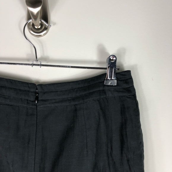 Anthropologie Leifnotes Silk Blend Black Skirt 631 - Picture 6 of 9